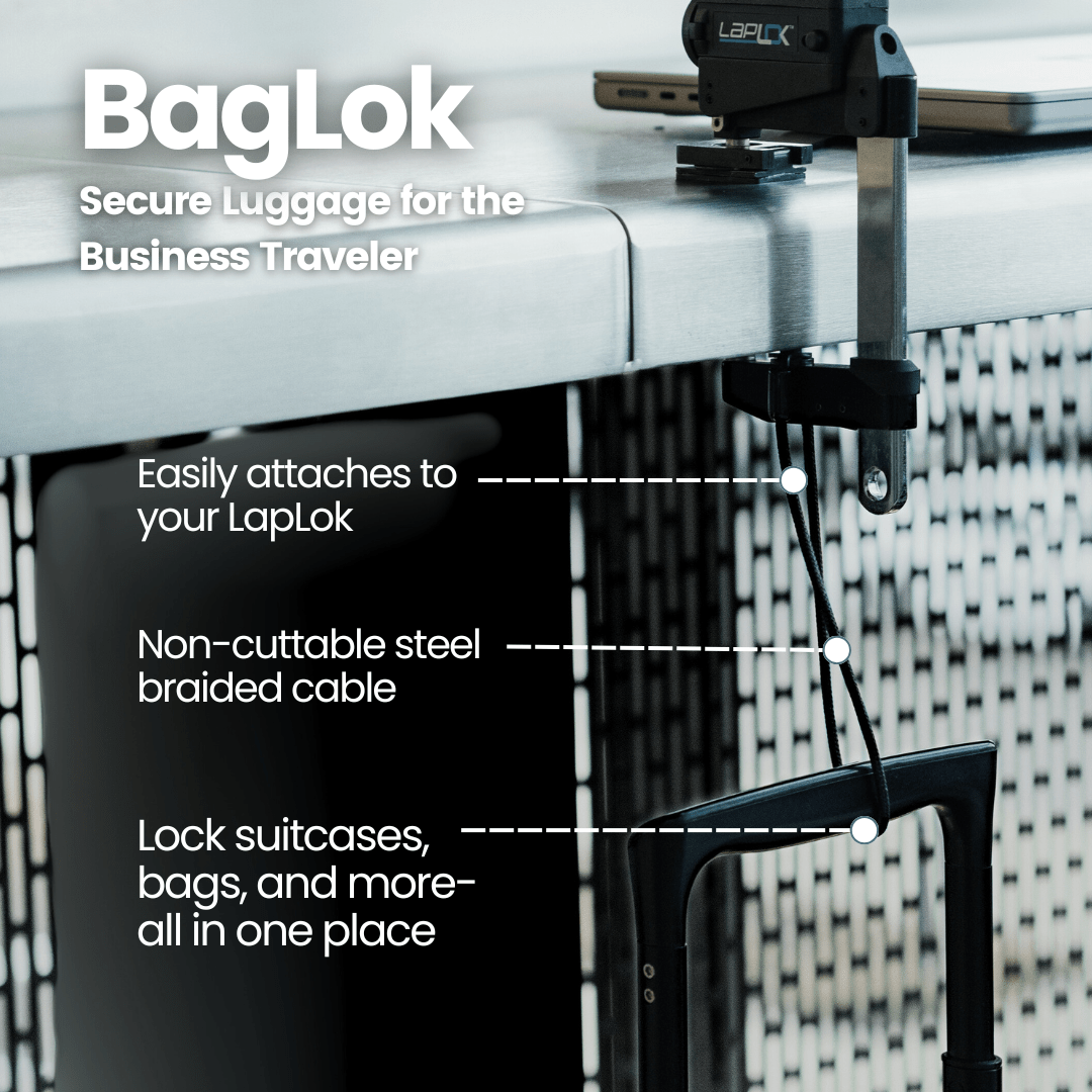 best computer backpack cable lock for traveling TechLok Tm201-ret1 BagLok Steel Cable Loop Accesssory